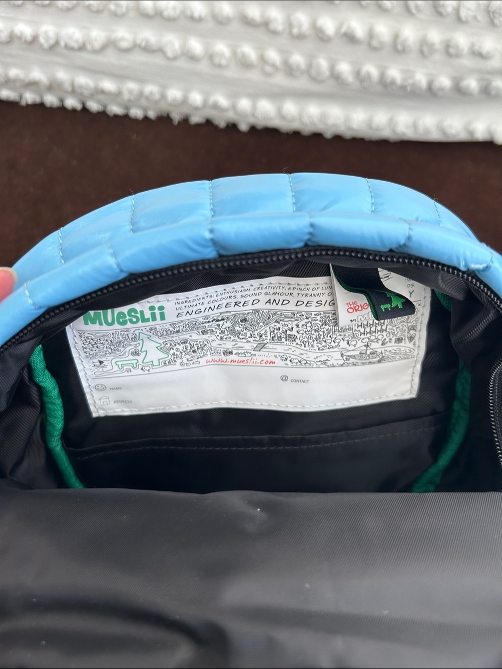 Italian Made Quilted Mini Backpack - Picture 3 of 5